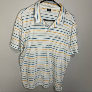 Men’s Oakley Size Large‎ Striped Short Sleeve Polo Shirt
